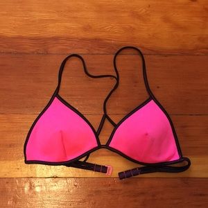 Victoria’s Secret hot pink triangle swim top M